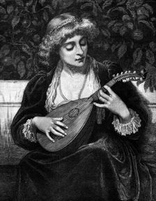 Una Toccata, from the picture by Miss C. Phillott, Royal Society of Painters in Water Colours, 1883. Creator: Unknown
