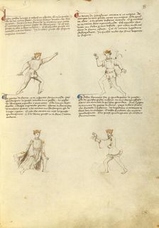 Unarmed Combat; Fior di Battaglia, about 1410. Creator: Fiore Furlan dei Liberi da Premariacco