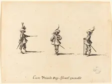 Unarmed Drill, 1634/1635. Creator: Jacques Callot