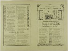 Unas lindas mañanitas a las muchachas bonitas (A Lovely Serenade for the Pretty Ladies), n.d. Creator: José Guadalupe Posada