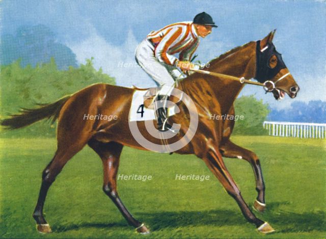 Unbreakable, Jockey: P. Beasley', 1939. Artist: Unknown.