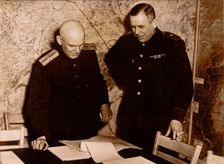 Unconditional surrender of the German armed forces, Rheims, France, World War II, 7 May 1945. Creator: Unknown