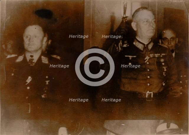 Unconditional surrender of the German armed forces, Rheims, France, World War II, 7 May 1945. Artist: Unknown