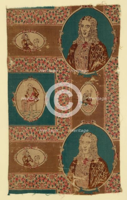 Uncle Tom's Cabin (Furnishing Fabric), United States, after 1852. Creator: Unknown.