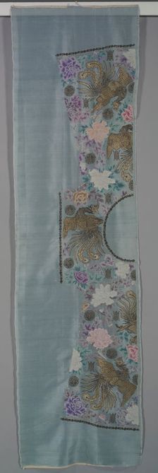 Uncut Robe: Proper Right Front and Back Panel, c. 1890s. Creator: Unknown