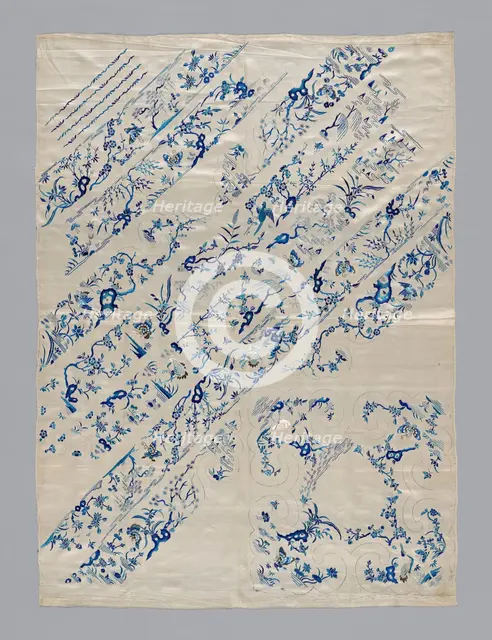 Uncut Yardage (For Woman's Coat), China, Qing dynasty (1644-1911), 1875/1900. Creator: Unknown.