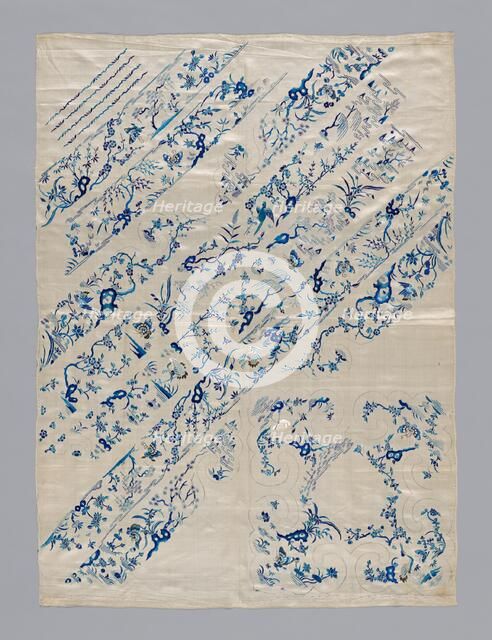 Uncut Yardage (For Woman's Coat), China, Qing dynasty (1644-1911), 1875/1900. Creator: Unknown.