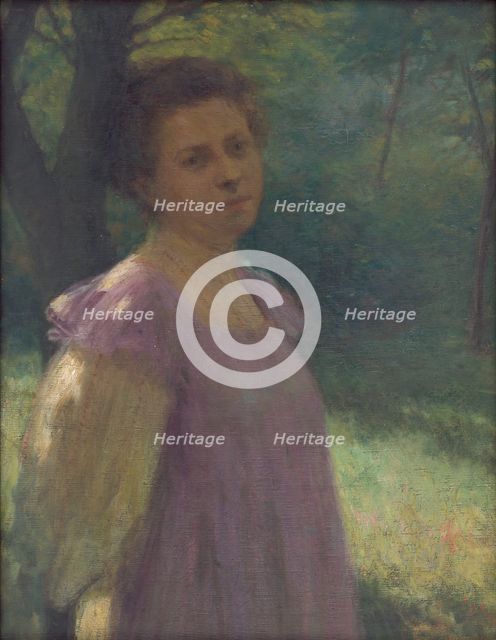 Under a Tree, 1902. Creator: Elemír Halász-Hradil.
