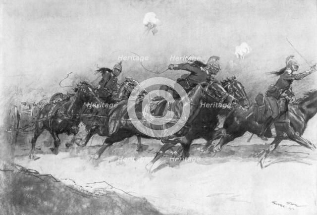 'Under Fire', 1914, (1926).Artist: Georges Bertin Scott