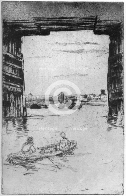 'Under Old Battersea Bridge', 1879 (1904).Artist: James Abbott McNeill Whistler