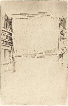 Under Old Battersea Bridge, 1879. Creator: James Abbott McNeill Whistler