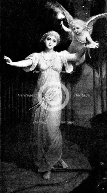 Under Love's Guidance - C. E. Hallé, 1895. Creator: George Meisenbach.