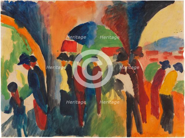 Under Thun Arcades, 1913. Creator: Macke, August (1887-1914).