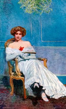Under the Mistletoe 1908-1909.Artist: Edward Charles Clifford