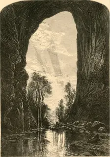 Under the Natural Bridge 1872. Creator: J. Augustus Bogert