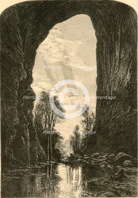 'Under the Natural Bridge', 1872.  Creator: J. Augustus Bogert.