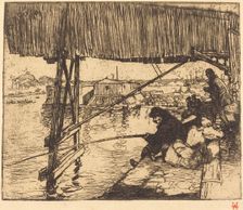 Under the Bridge of Bercy (Sous le pont de Bercy), 1894. Creator: Auguste Lepere