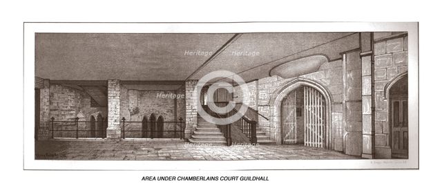 Under the Chamberlain's Court Guildhall, 1886. Artist: Henry Hodge.