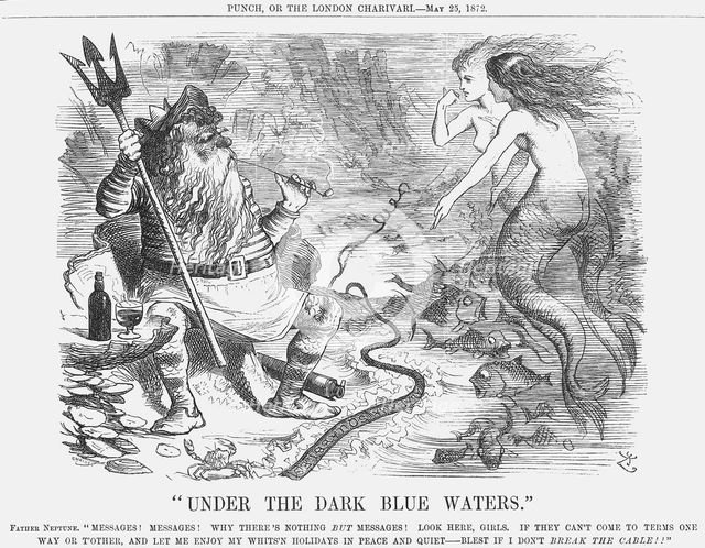"Under the Dark Blue Waters", 1872. Creator: Joseph Swain.