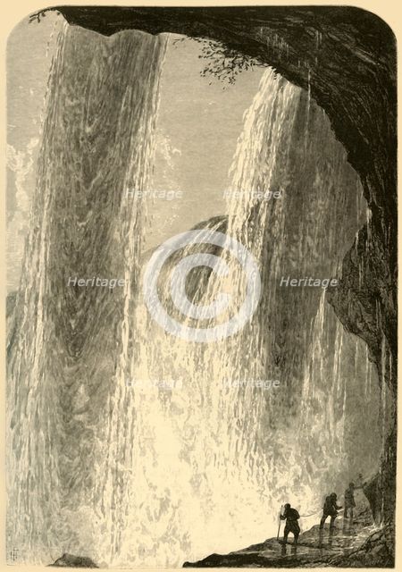 'Under the Falls, Canada Side', 1872.  Creator: Frederick William Quartley.
