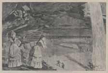 Under the Falls, Catskill Mountains From a Painting by Winslow Homer, 1872. Creator: Winslow Homer (American, 1836-1910)