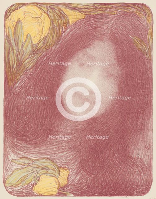 Under the Flowers (Sous les Fleurs), c1897. Creator: Aman-Jean, Edmond François (1858-1936).