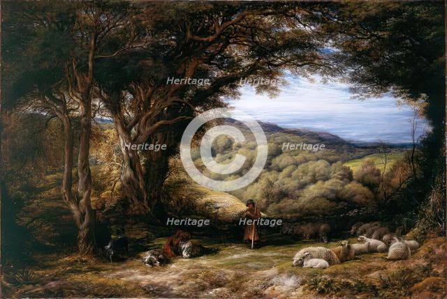 Under the Hawthorn, 1853. Creator: John Linnell the Elder.