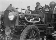 Under the hood of the motor fire engine, 1913. Creator: Bain News Service