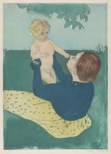 Under the Horse-Chestnut Tree, 1896-1897. Creator: Mary Cassatt