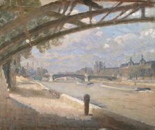 Under the Pont des Arts, Paris. Noon, 1910. Creator: Julius Paulsen