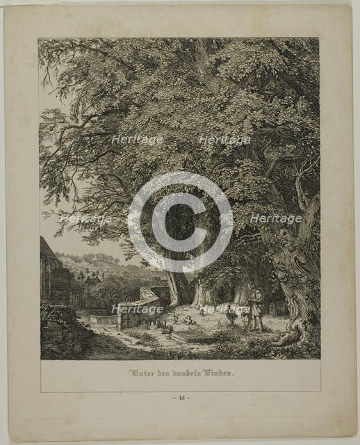Under the Shady Linden Tree, 1838. Creator: Johann Wilhelm Schirmer.