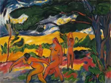 Under the Trees, 1911. Creator: Max Pechstein