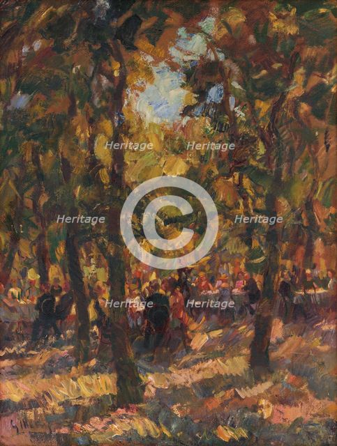 Under the Trees, 1928. Creator: Gustav Mally.