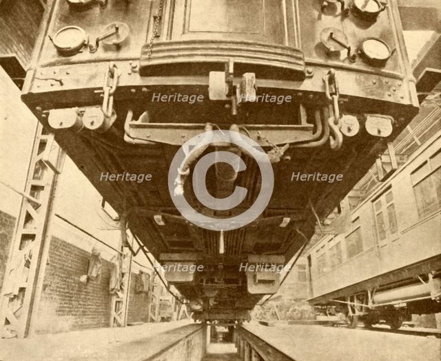 'Under the Underground: Beneath a District Railway Electric Car', 1930. Creator: Unknown.