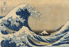 Under the Wave off Kanagawa (Kanagawa oki nami ura), also known as The Great Wave, from..., 1830/33. Creator: Hokusai