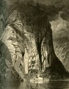 Under Trinity Rock, Saguenay 1874. Creator: James David Smillie