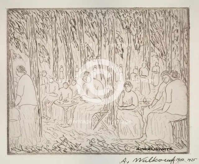 Under Two Trees, 1900-1925. Creator: Abraham Walkowitz.