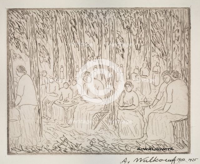 Under Two Trees, 1900-1925. Creator: Abraham Walkowitz.
