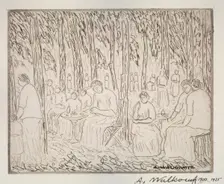 Under Two Trees, 1900-1925. Creator: Abraham Walkowitz
