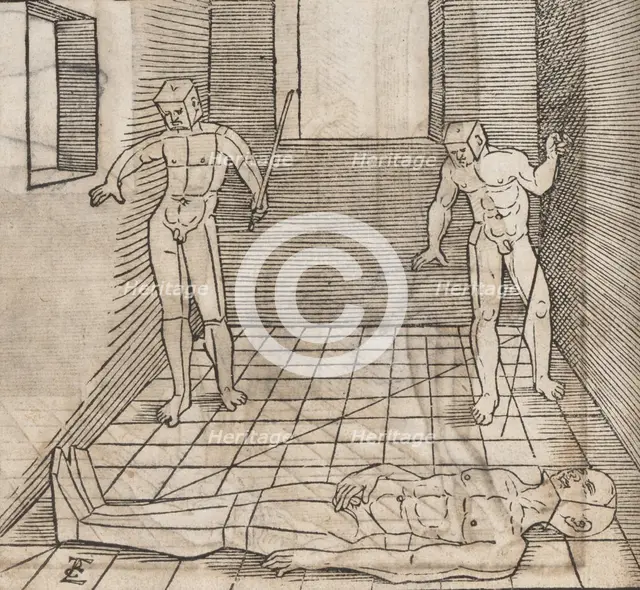 Underweissung der Proportzion und stellung der possen, 1538. Creator: Erhard Schön.