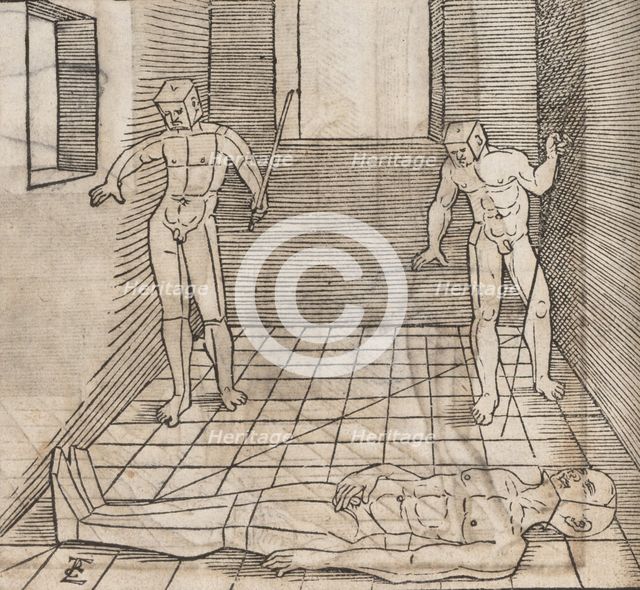 Underweissung der Proportzion und stellung der possen, 1538. Creator: Erhard Schön.