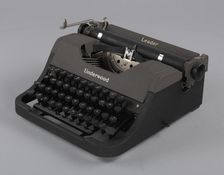 Underwood typewriter and case, ca. 1950. Creator: Underwood Typewriter Company