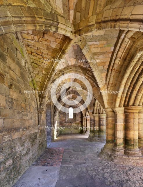 Undercroft to St Michael's tower, Wenlock Priory, Much Wenlock, Shropshire, 2019. Creator: James O Davies.