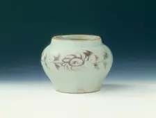 Underglaze red jarlet, Yuan dynasty, China, 1325-1350. Creator: Unknown