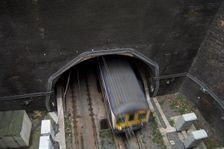 Underground train, Gwynne Place, Clerkenwell, Islington, London, 2005. Creator: Derek Kendall