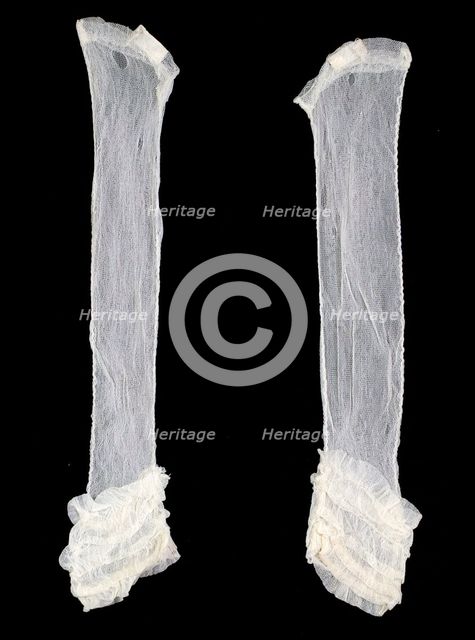 Undersleeves, American, ca. 1825. Creator: Unknown.
