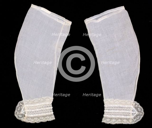 Undersleeves, American, ca. 1850. Creator: Unknown.