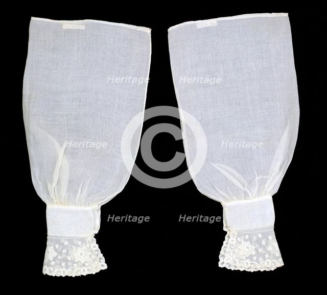 Undersleeves, American, ca. 1850. Creator: Unknown.