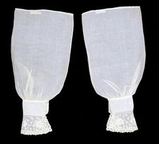 Undersleeves, American, ca. 1850. Creator: Unknown