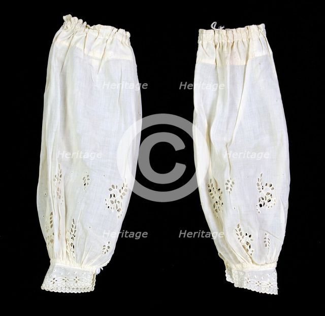Undersleeves, American, ca. 1850. Creator: Unknown.